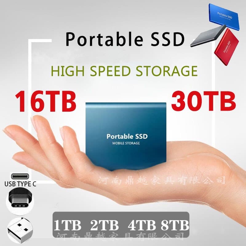 HD Externos SSD  8TB/16TB/30TB  USB3.0 Externo Hard Drive 4TB  Portable Solid State Drive 1TB/2TB Disko Rígido Externo D