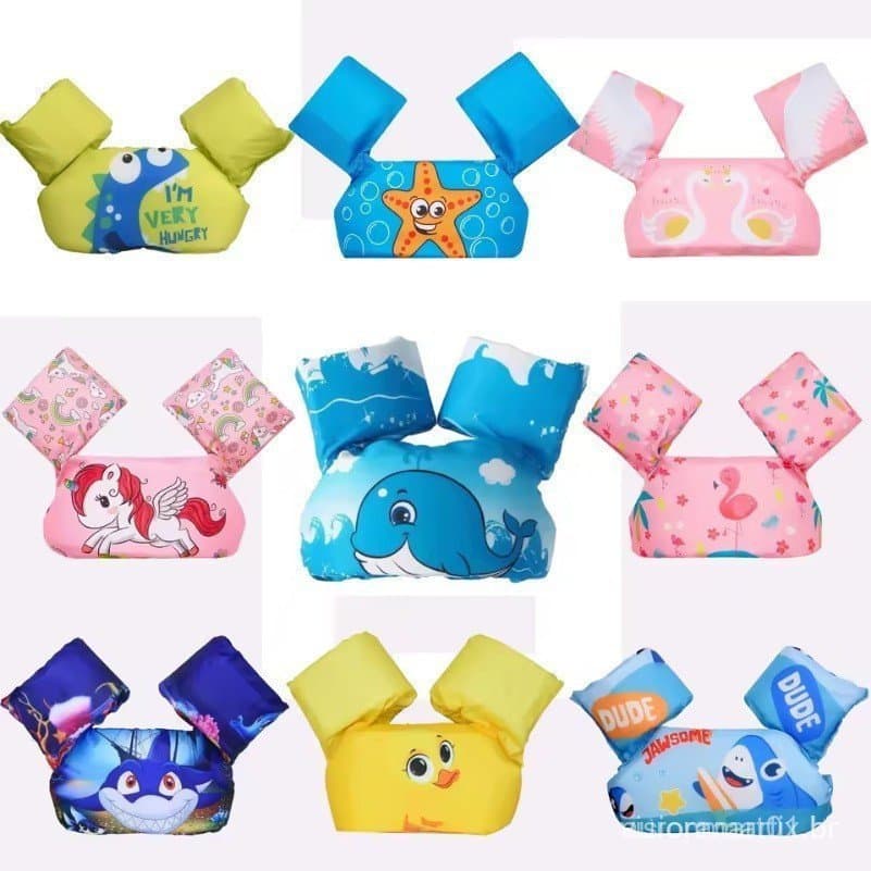Colete Salva-Vidas Flutuante Para Crianças Com Pulseira De Segurança Infantil