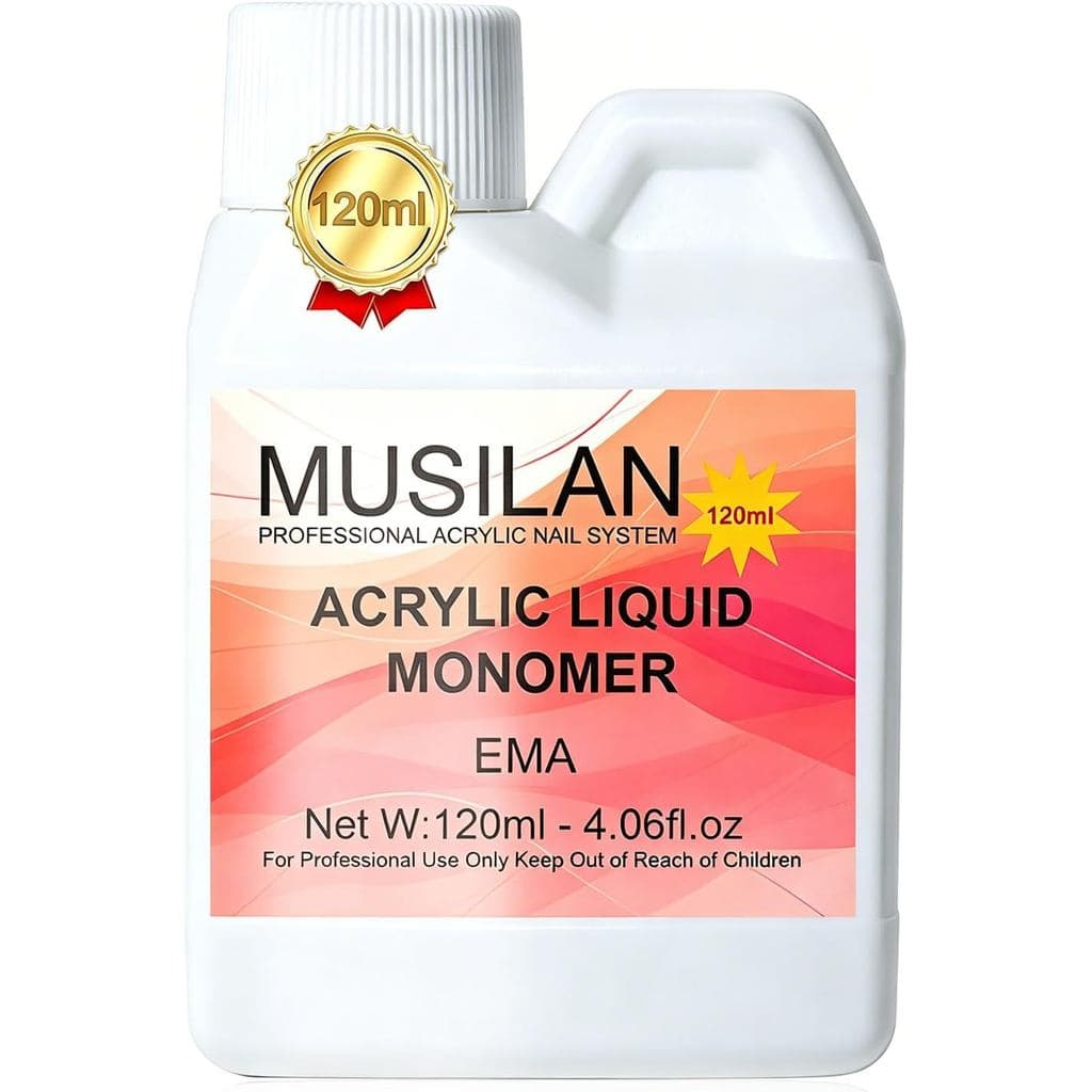 MUSILAN Monômero Acrílico Líquido para Nail Art 120ml EMA Acrílico Líquido para Extensão de Unhas de Acrílico Não Amarel