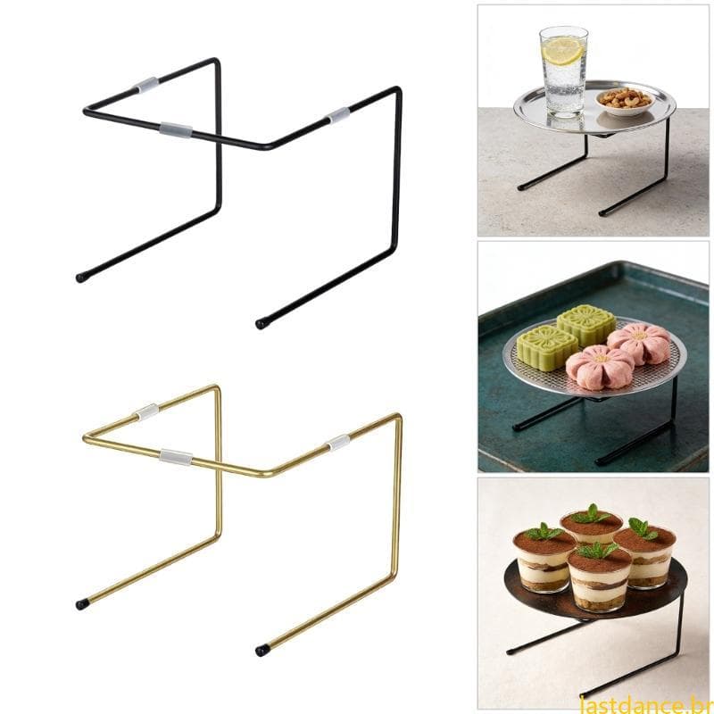 Las 4 Unidades Suporte Para Bandeja Pizza Antiderrapante Rack Armazenamento Dobrável Uso Forno E Mesa
