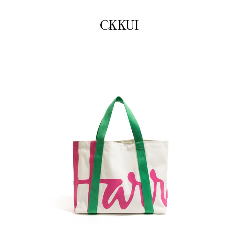CKKUI Europeu Americano Nicho Contraste Cor Bolsa de Compras High-End Feel Bolsa de Grande Capacidade Commuter Lazy Shou