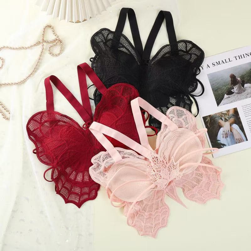 [43-80kg] Borboleta de venda quente renda linda costas pequenas camisola feminina Base externa top tubo