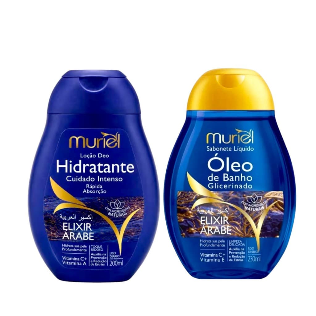Kit  Loção + Sabonete Líquido  Banho  Muriel  Elixir Árabe