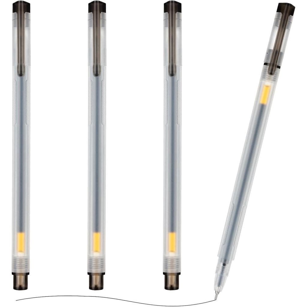 Canetas de Gel M&G 3 Peças, Canetas de Ponta Fina de 0,5mm, de Gel Pretas de Grande Capacidade, Canetas de Gel d