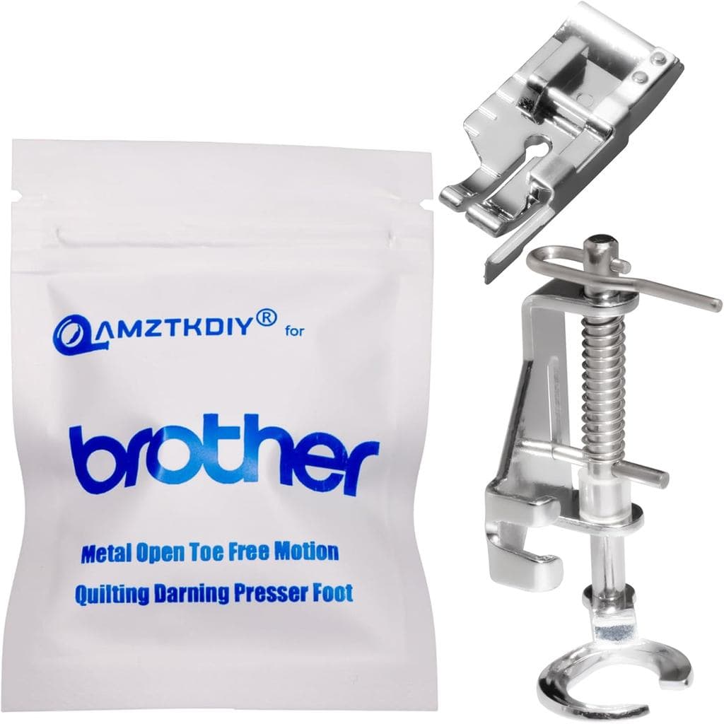 Calcador de Metal para Quilting e Reparos com Bico Aberto para Máquinas de Costura Brother, Singer, Babylock, Janome, Ne