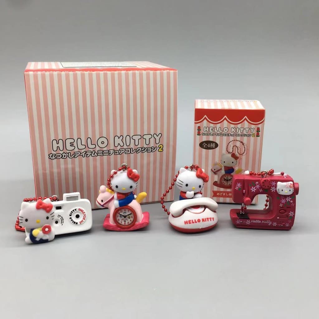 Sanrio Hello Kitty Itens Nostálgicos Série Caixa Cega Olá Bonito Chaveiro Pingente Brinquedo Crianças Presentes Decoraçã