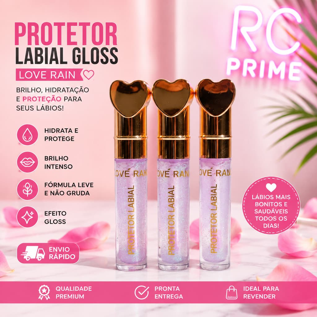 Gloss Protetor Labial - Love Rain
