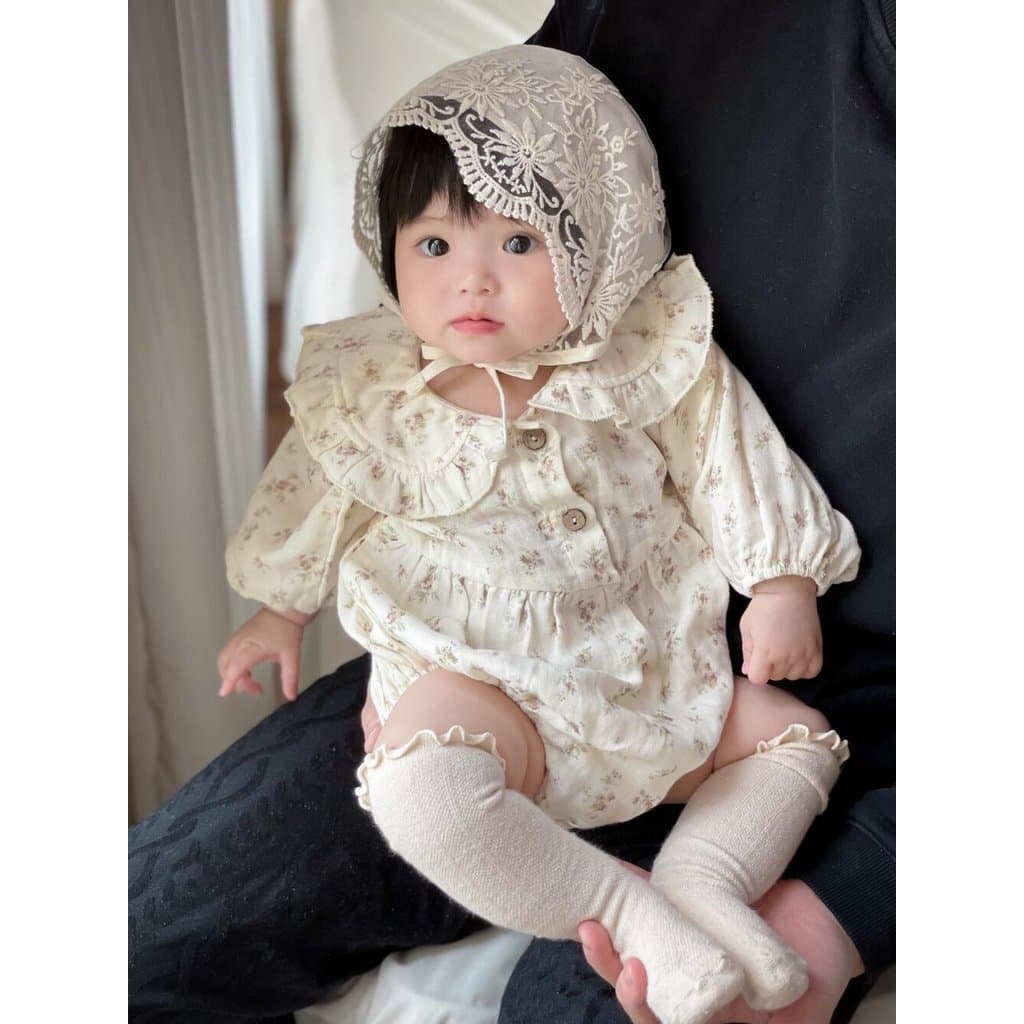 Macacão bebê primavera outono estilo ocidental Floral roupas da menina do bebê primavera novo estilo de um ano de idade