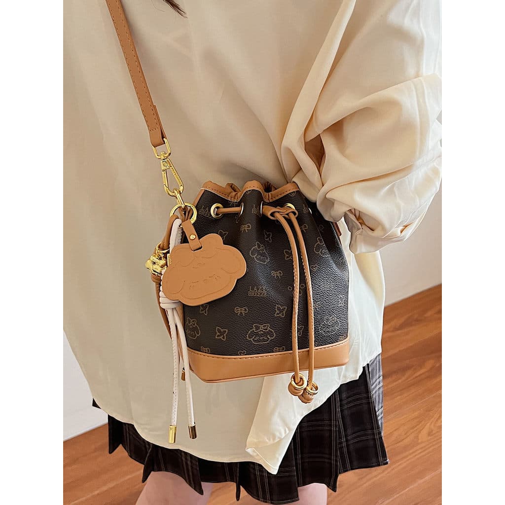 Bolsa bolsa feminina 2026 novo estilo Retro cordão balde saco All-Match High-End Super quente de um ombro saco do mensag