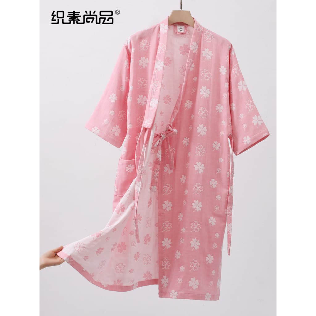 Roupão de banho feminino Plus Size adulto puro algodão gaze absorvente roupão de banho masculino verão novo estilo camis