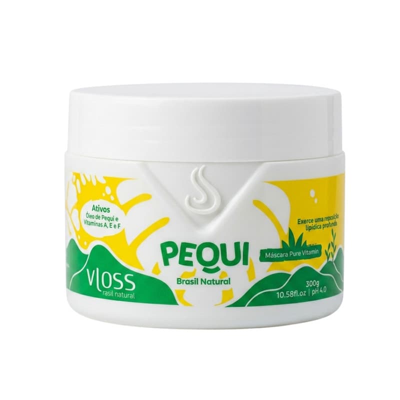 Máscara Capilar Vloss Pequi 300g Hidratação Profissional Nutrição Anti-Frizz Original