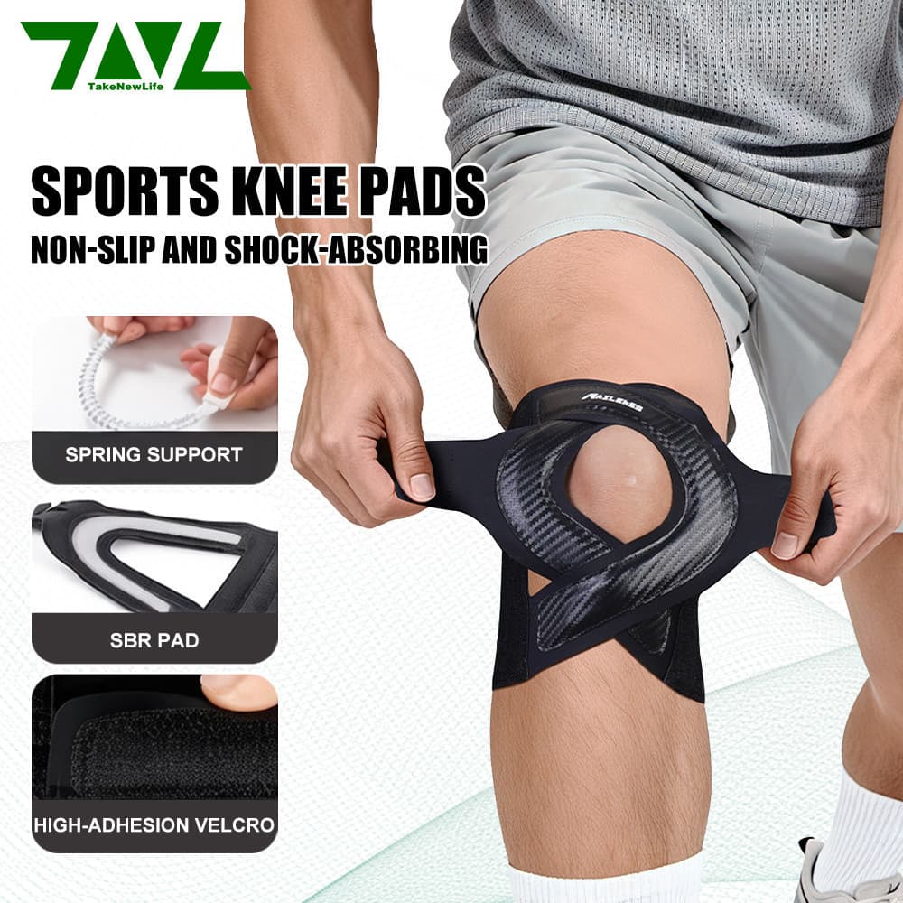 1PC Esportes Joelheira Patelar Cinta Ajustável Ginásio Joelho Manga Suporte Para Fitness Treino Correndo Basquete Unisex