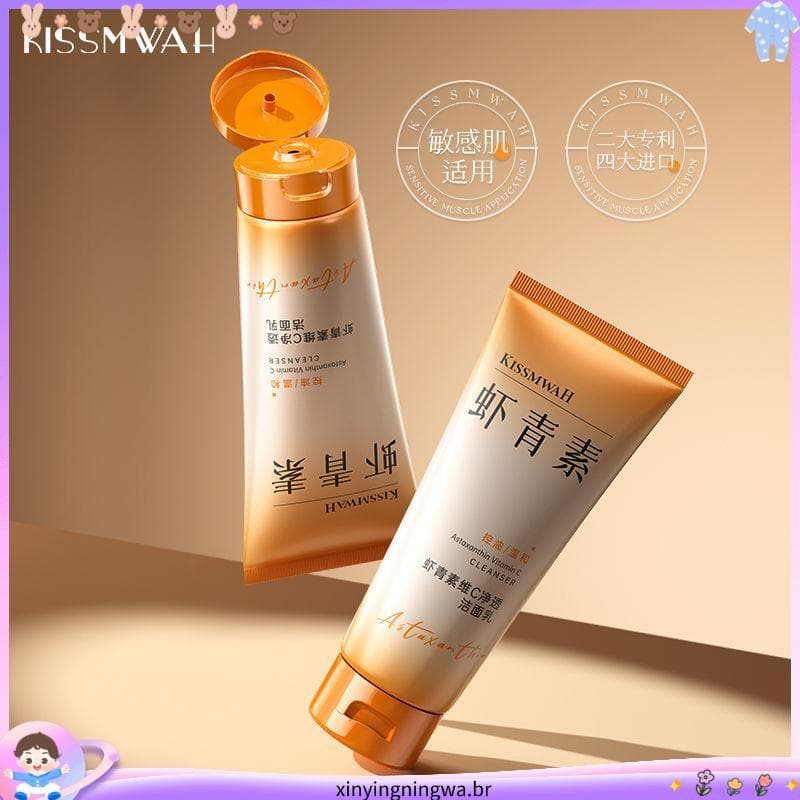 Astaxantina VC limpador Facial controle de óleo Acne calmante cravos Anti-açúcar antioxidante amarelecimento limpeza Cle