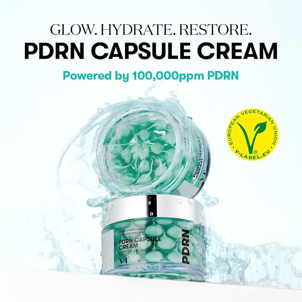 VT COETICS PDRN Capsule Cream 100, Hidratante Facial com 100.000 ppm de PDRN, Ácido Hialurônico, 9 Peptídeos, Creme Nutr
