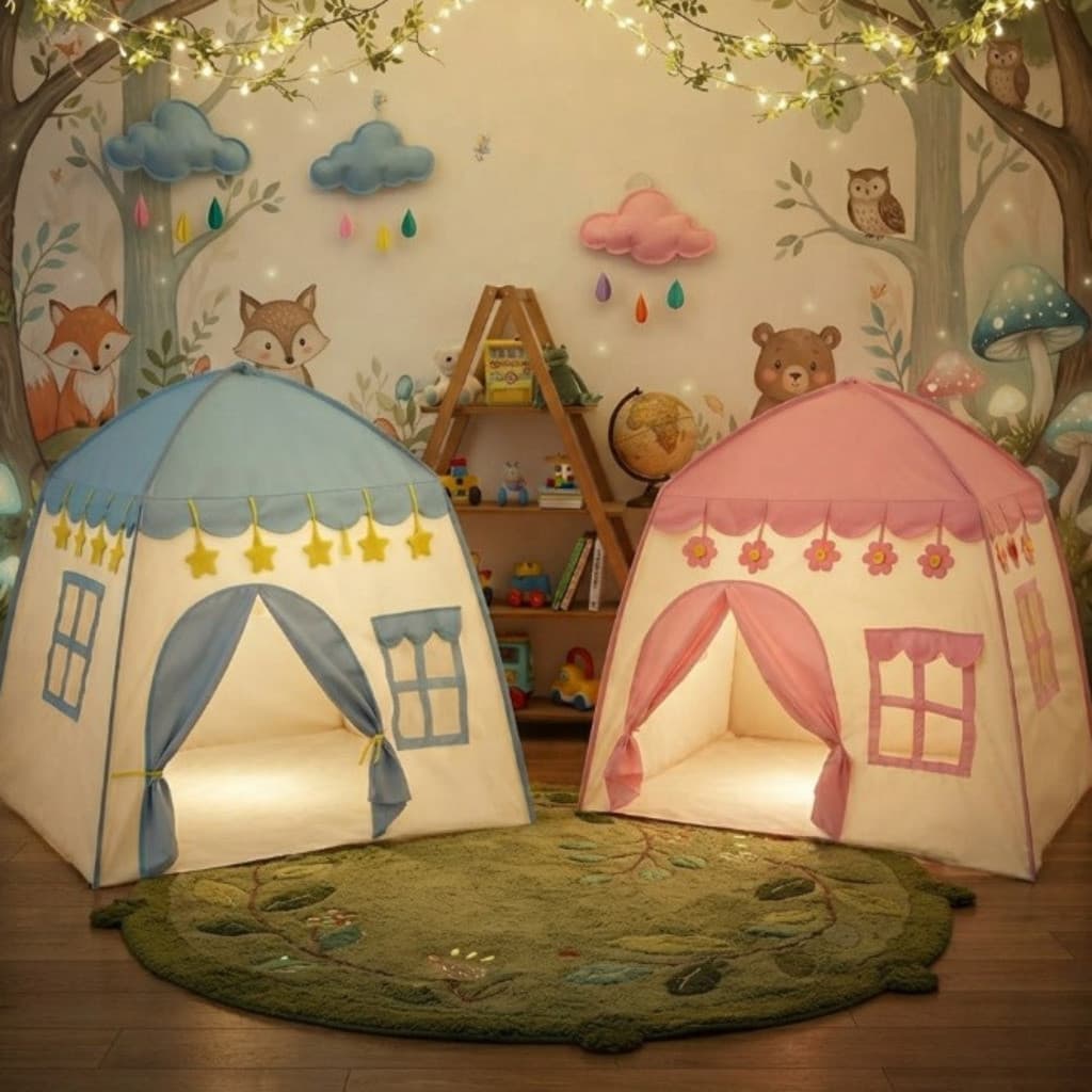Tenda Barraca Infantil Casa de Brincar Dobrável para Quarto Playground e Jardim Dibea