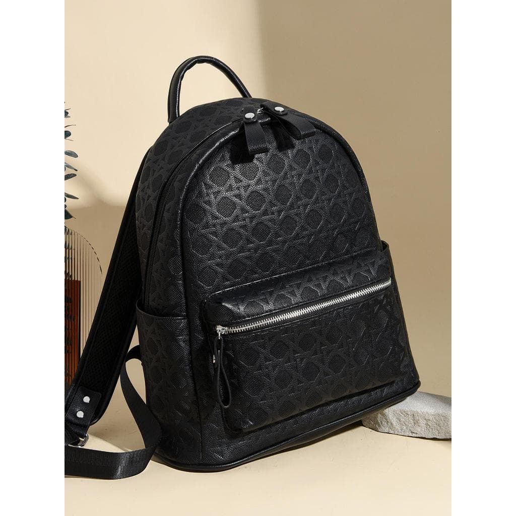 Street Wear moda novo estilo mochila clássico em relevo xadrez padrão mochila feminina lazer saco de viagem estudante un