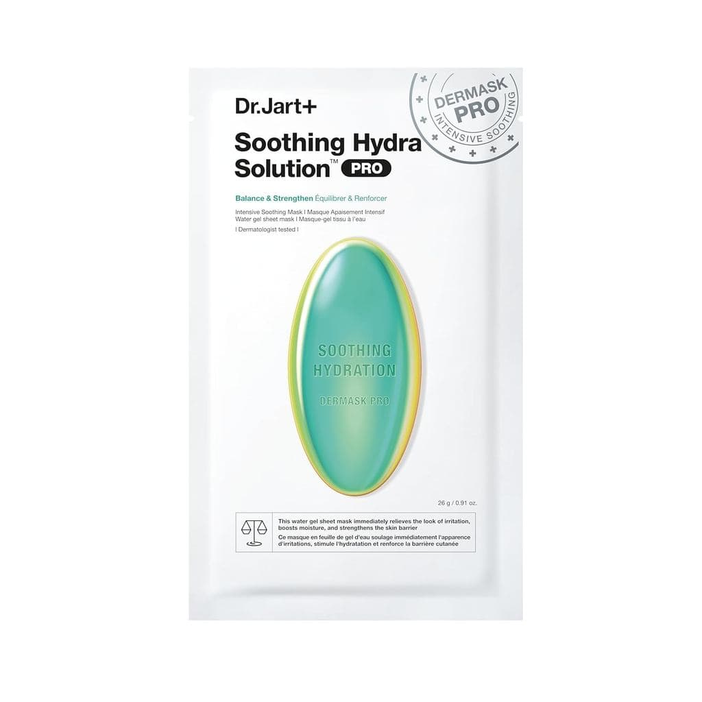 Máscara Facial Coreana Dr.Jart+ Dermask Soothing Hydra Solution para Pele Visivelmente Irritada |   Máscara Facial |   C