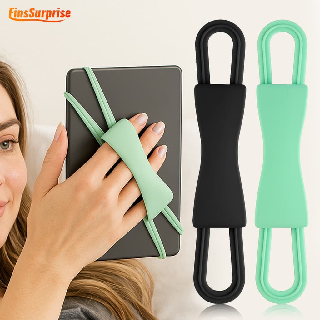Correia de Silicone Flexível Multifuncional - Correia de Fixação Macia e Antiderrapante para Tablets Kindle - Acessório