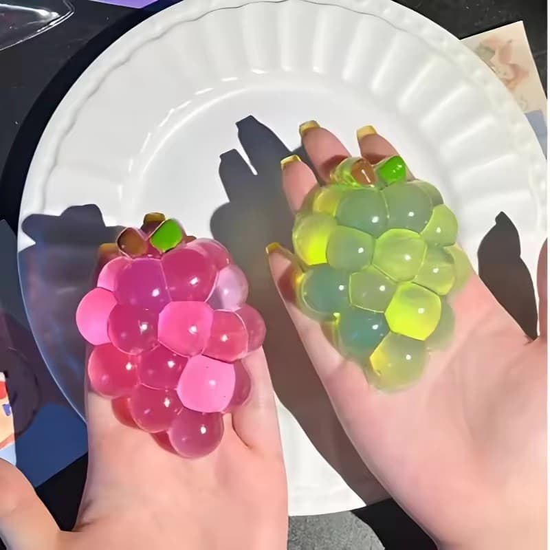 Squishy Simulado Frutas Uvas Espremer Brinquedo Macio Alívio Do Estresse Lento Subindo Sensorial Fidget Para Ansiedade T