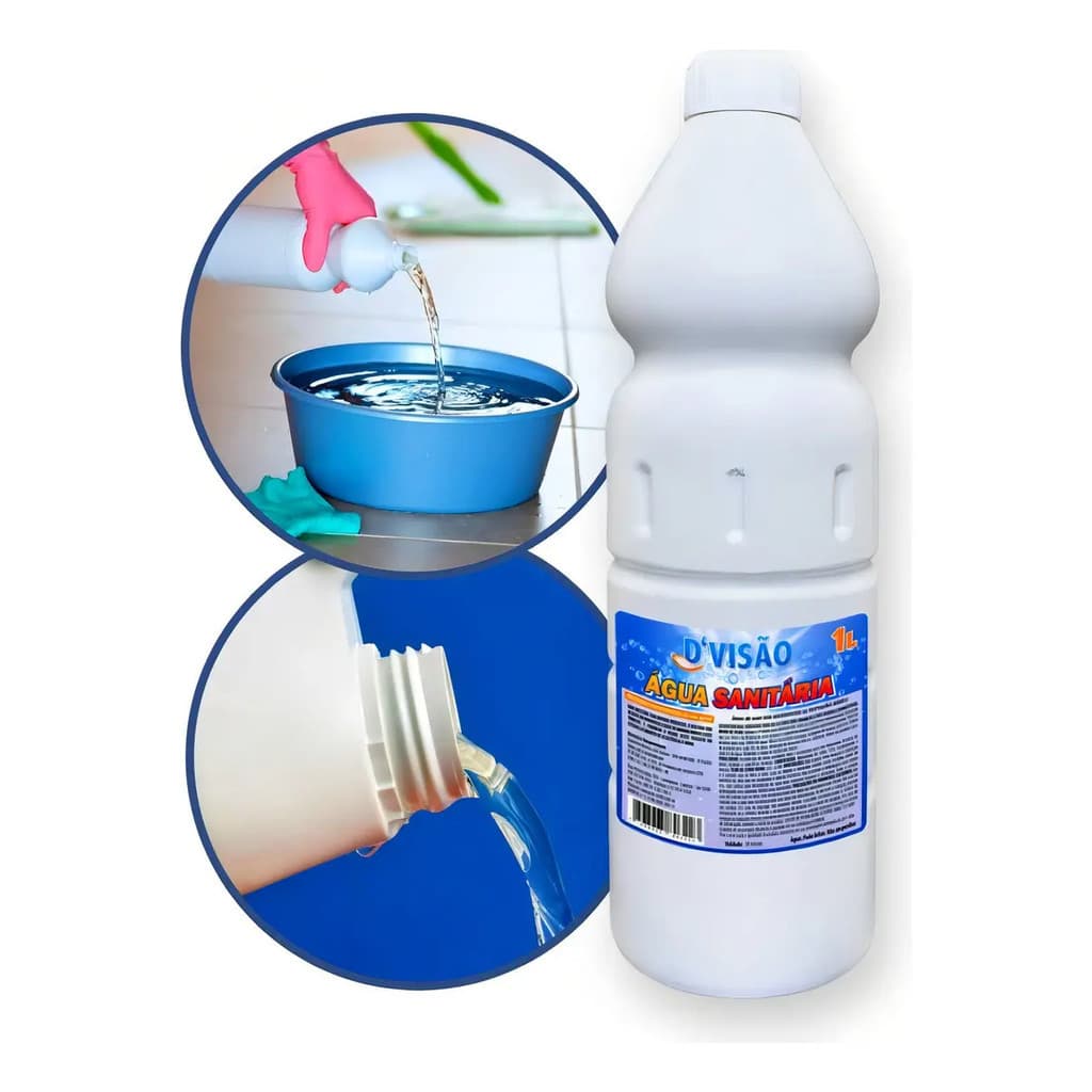 Água Sanitária Dvisão 2Litro Cloro ativo kit 3 unidades