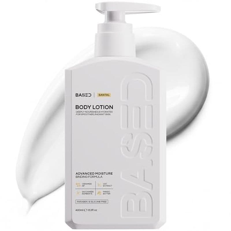 Loção Corporal BASED Com Ceramidas-Hidratante Masculino Santal Scent-Fórmula Não Oleosa De Absorção Rápida-Suaviza A Pel