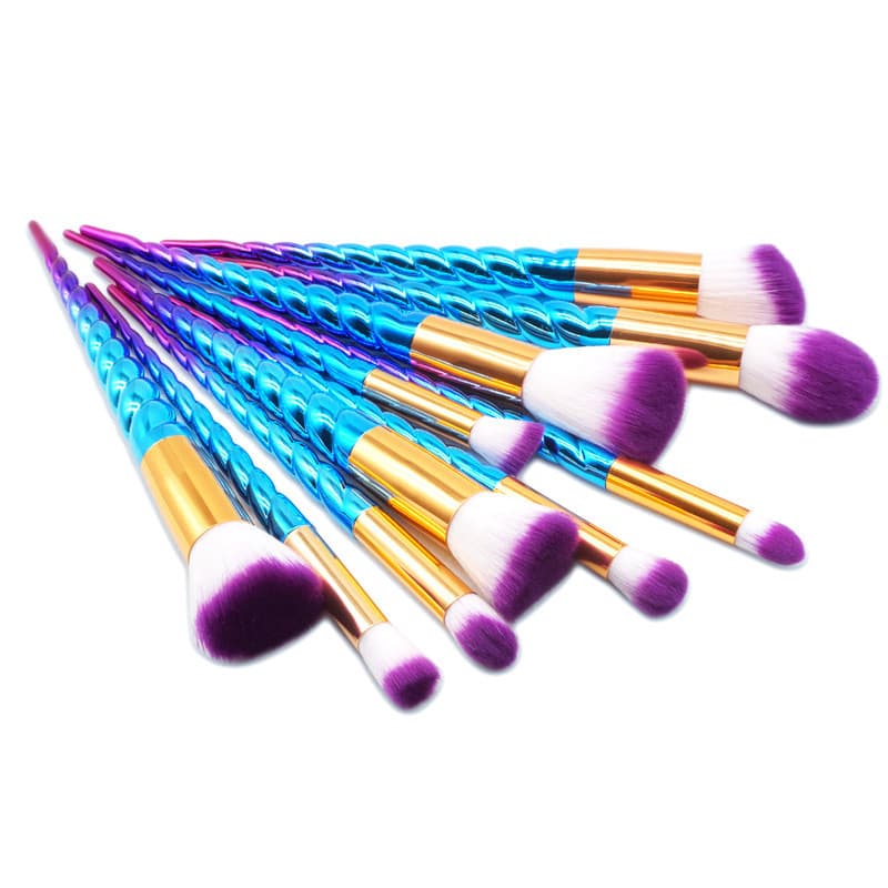 Minnage Ready Stock Novo conjunto de pincéis de maquiagem rabo de peixe Conjunto de pincéis universais para iniciantes C