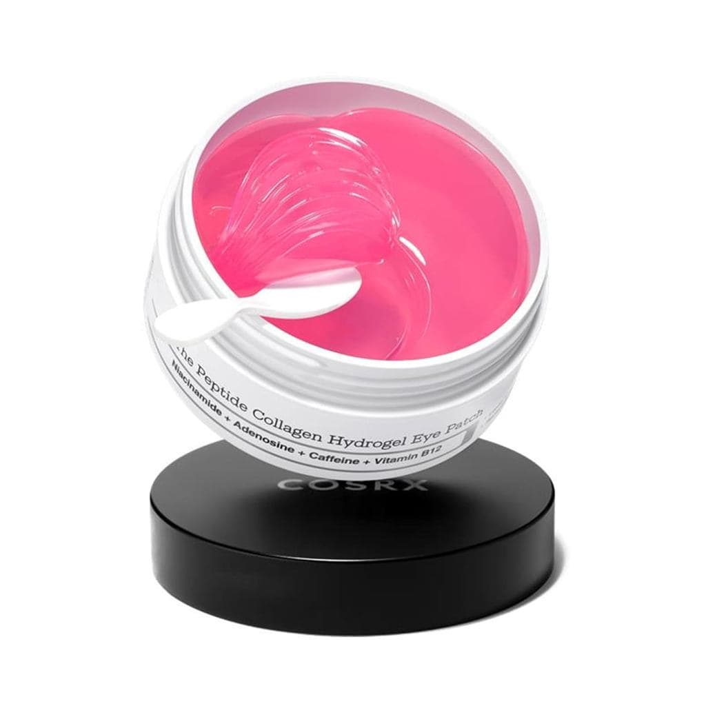 Adequado para olheiras e círculos pretos nos olhos, COSRX Pink Peptide Collagen Hydrogel Eye Patch, máscara para os olho