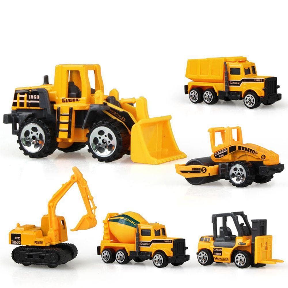 Modelo De Carro De Engenharia Mini 1pc Menino Brinquedo Escavadeira De Construção Trator Crianças Agricultor V