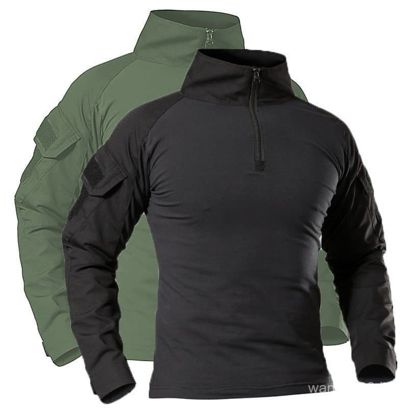 Camisa Tática Masculina para Atividades ao Ar Livre, Hiking, Combate, Camuflagem Militar, Camisa CP para Caça, Escalada