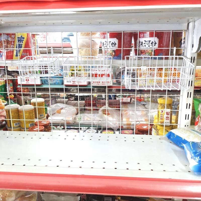 Grade pendurado cesta prateleira pequena bandeja varanda supermercado grande prateleira de malha de ferro gancho cesta d