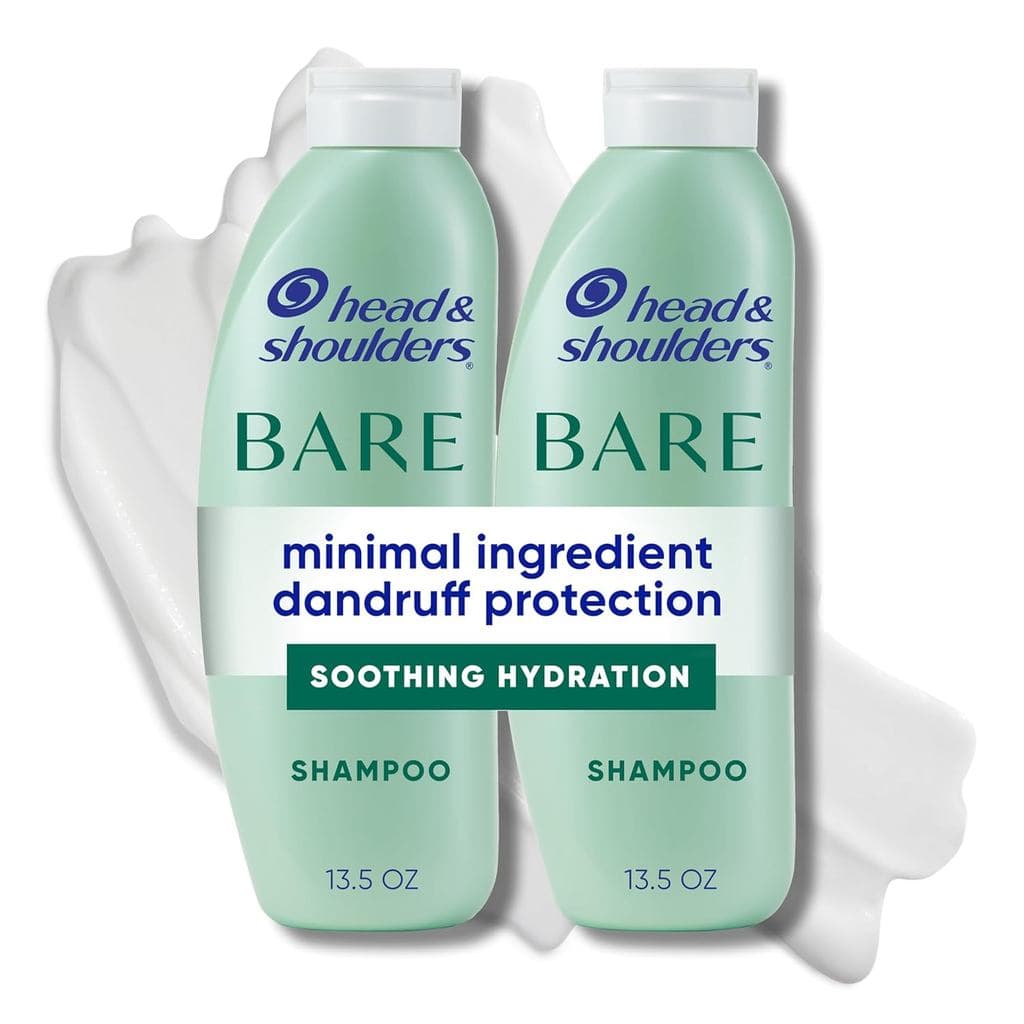 Shampoo Anticaspa Head & Shoulders, BARE Pacote Duplo Hidratante e Suavizante, contém 1% de piritionato de zinco, alivia