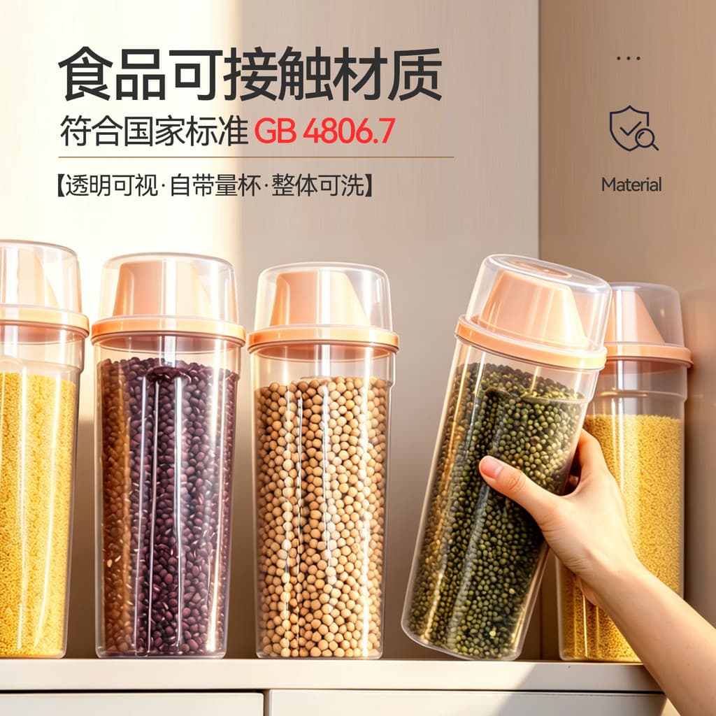 Balde de arroz enlatado multigrãos japonês doméstico à prova de insetos à prova de umidade selado tanque de armazenament