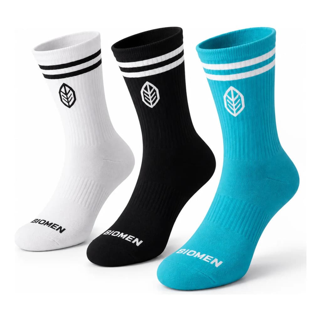 Kit 6 Pares De Meias Cano Alto Esportiva Academia Treino