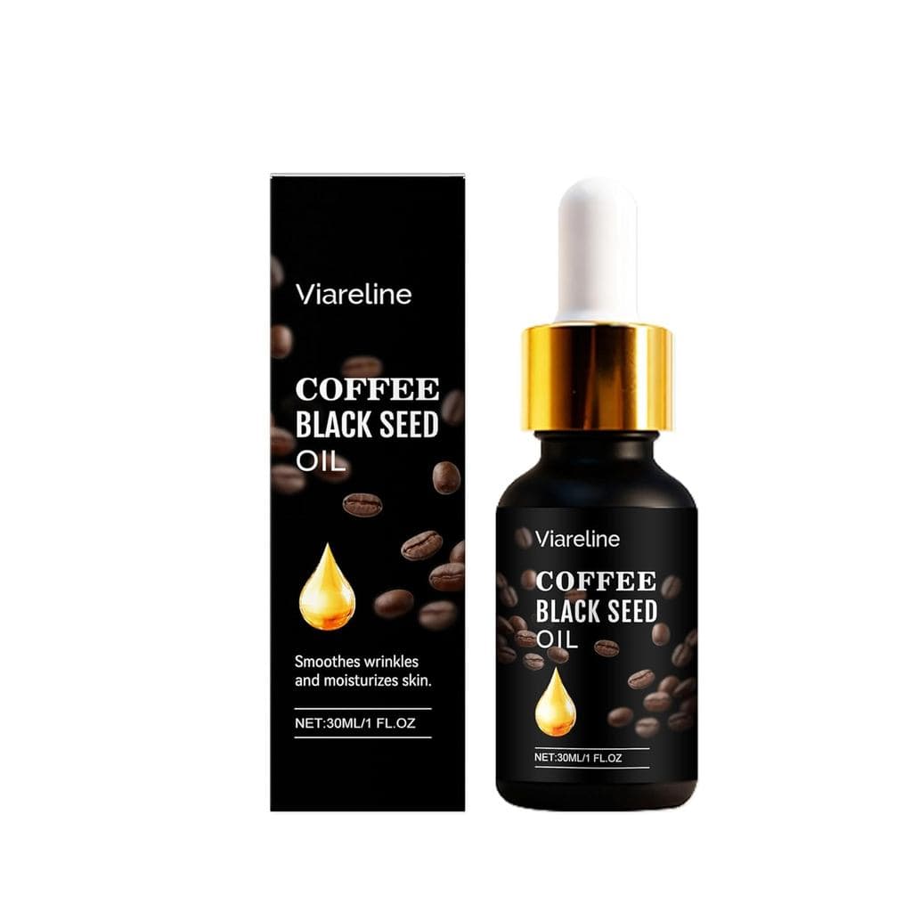 Sérum Facial de Óleo de Semente de Café Preto, Essência Hidratante com Glicerina e Extrato de Café, 1 Fl Oz