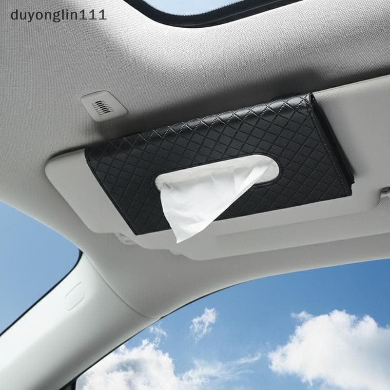 (duyonglin111) Organizador De Tecido Para Viseira Solar De Carro , Design 2 Em 1 , Porta-Guardanapo Recarregável , Estoj