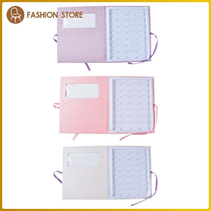 [Wishshopeelq] Livro De Armazenamento De Cílios Postiços Com Janela Transparente , Amostra , Organizador Rosa