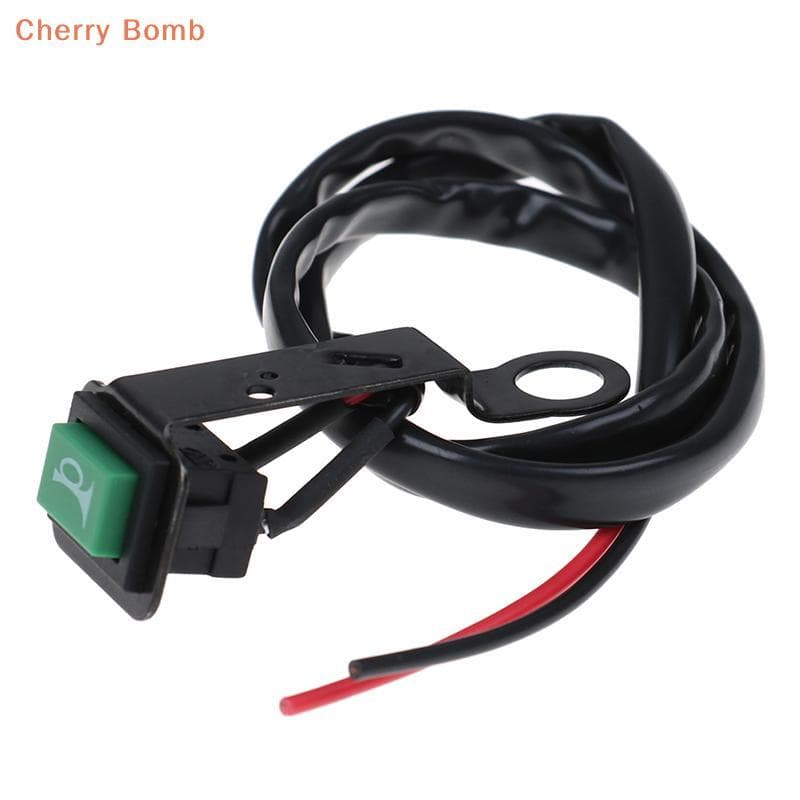 (Bomba Cereja) Botão Interruptor De Sinal De Buzina De Bicicleta Elétrica Motocicleta Scooter Nova