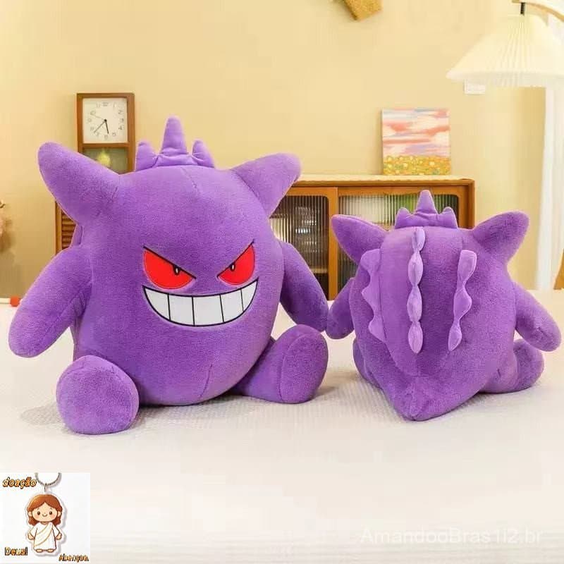 Pelúcia Gengar Pokémon 43cm - Boneco de Pelúcia Fofo e Assustador