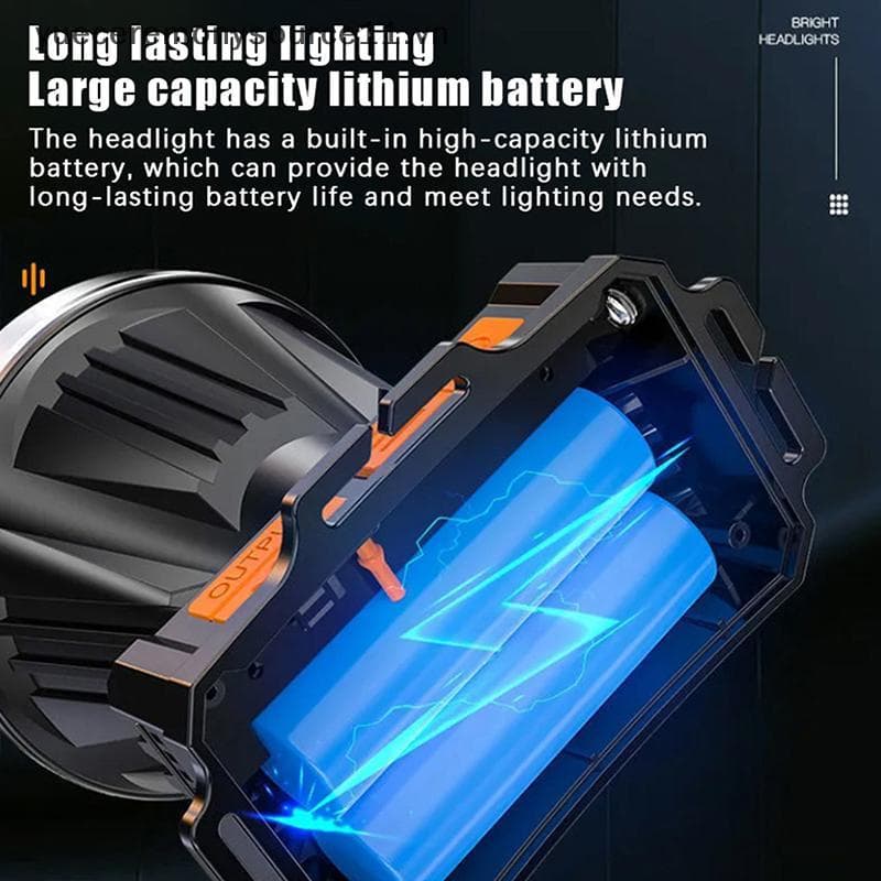 YS Indução Inteligente Luz Branca LED Farol Sensor De Carregamento USB Ao Ar Livre Multi-Função Cabeça Tocha Lanterna Lâ