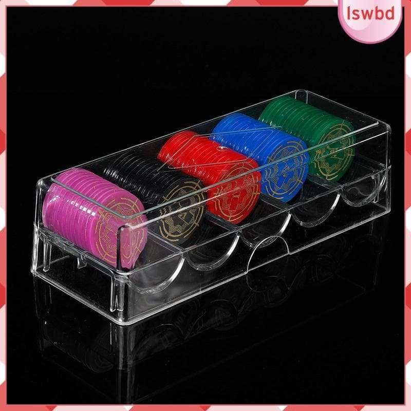 [Lswbd] Caixa De Chip Transparente Acrílica , Recipiente , Porta-Chips À Prova De Choque , Organizador Acrílico Para Jog