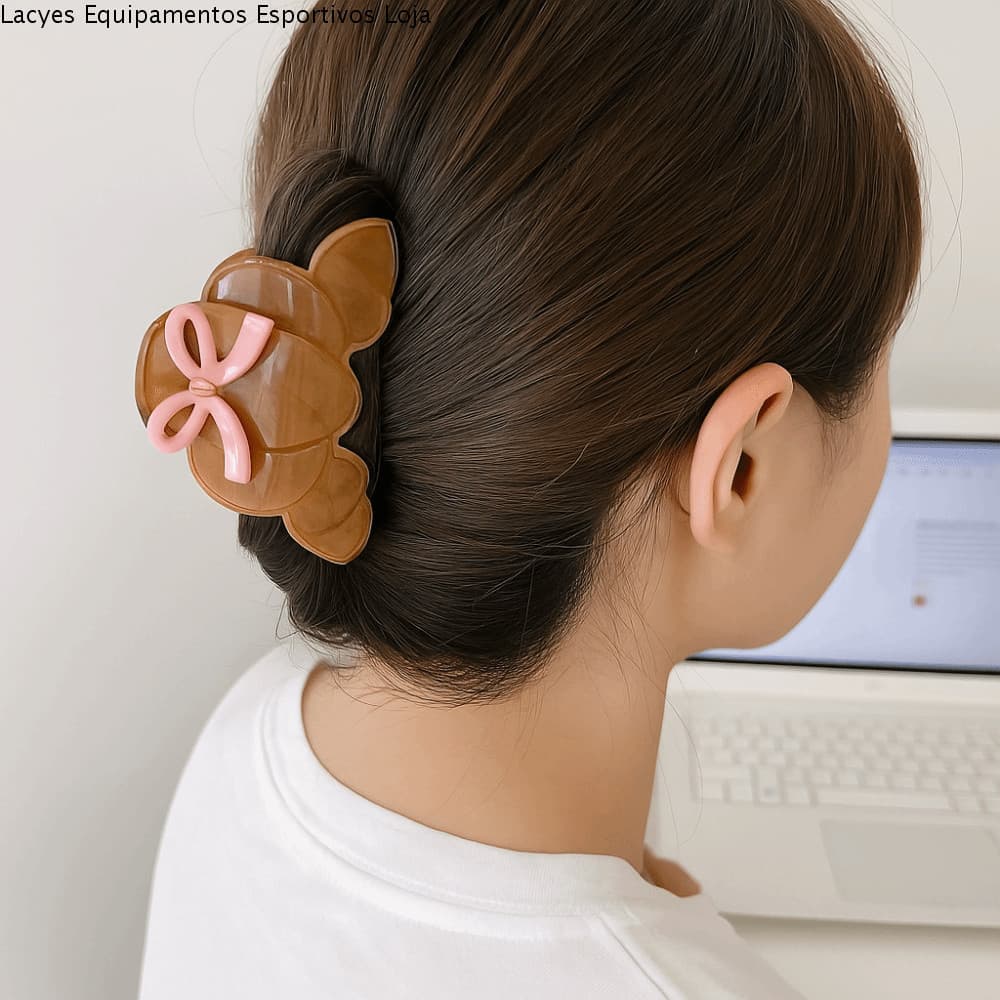 LACYES Presilha de Cabelo Croissant Shark Clip, Presilha de Cabelo Colorida em Acetato de Ácido Acético, Formato de Comi