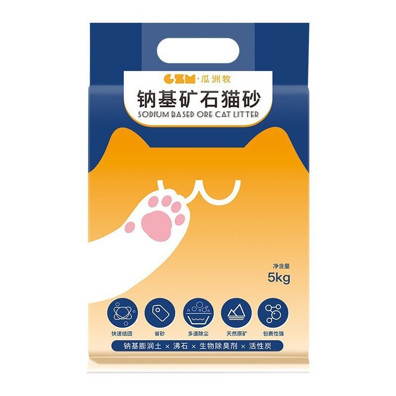 Maca de gato de minério à base de sódio Natural 5kg maca de minério de baixa poeira desodorante de carvão ativado aglome