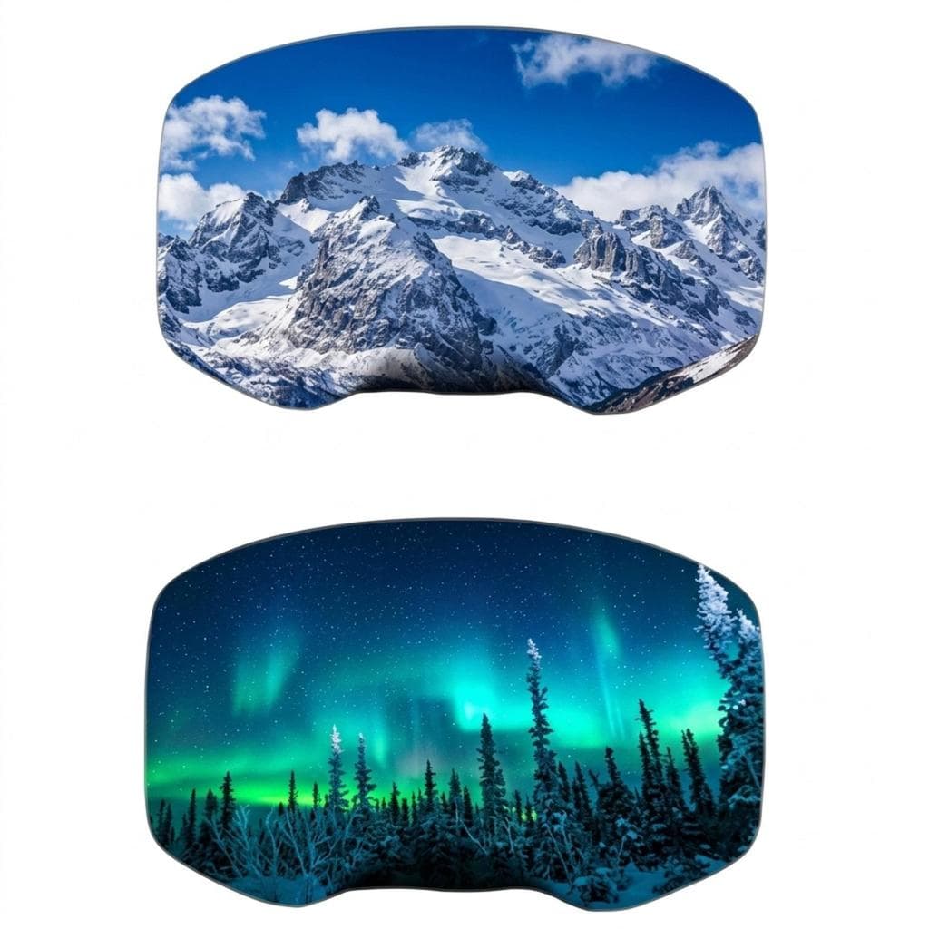 2 Capas Universal Lavável Protetora Transporte Óculos Esqui  Elástica Snowboard Contra Arranhões Proteção Anti Riscos