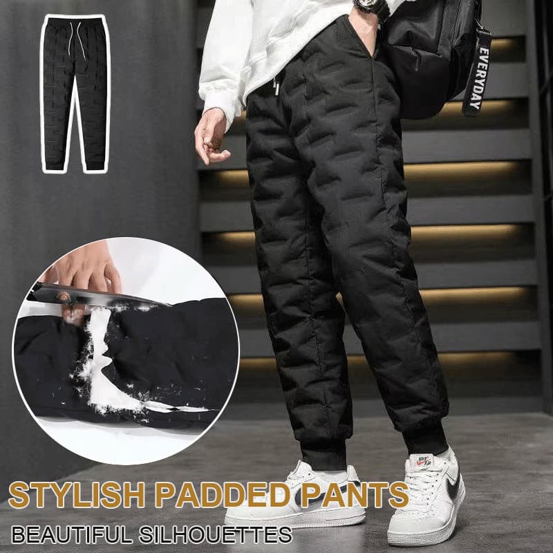 [Ideal para Frio Extremo] Men's Winter Thermal Cotton Pants with Ankle Cuff/Calças de Inverno/Calças de Algodão/Calças c
