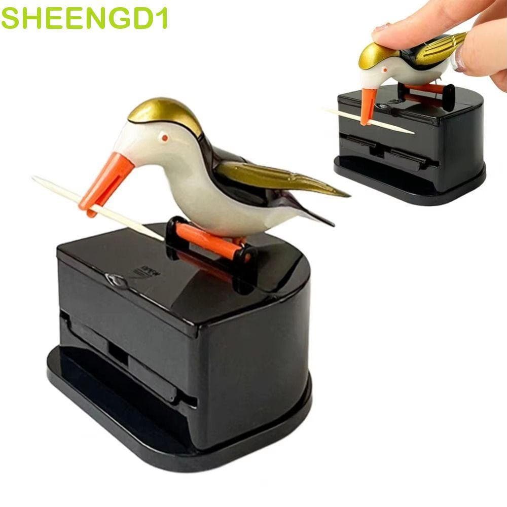Suporte para Palitos de Dente Pop-up SHEENGD1, Criativo e Fofo, Design em Forma de Pássaro, Dispensador de Palitos de De