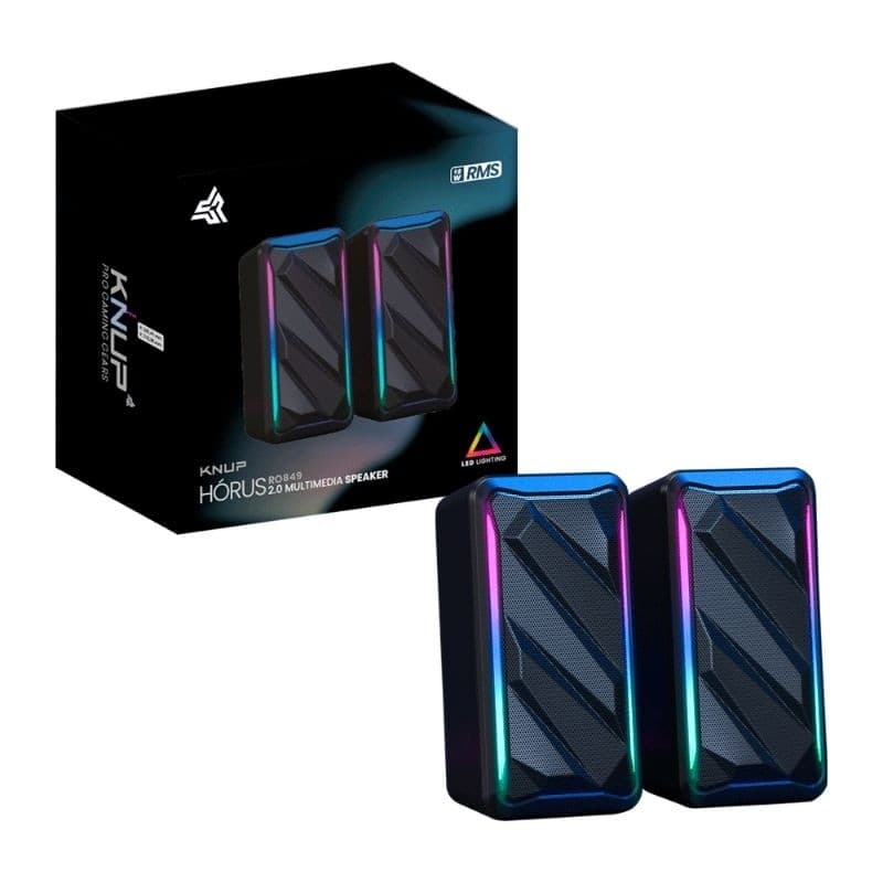 ​Caixa De Som Gamer Para Pc Notebook Knup Horus RGB 10w Rms