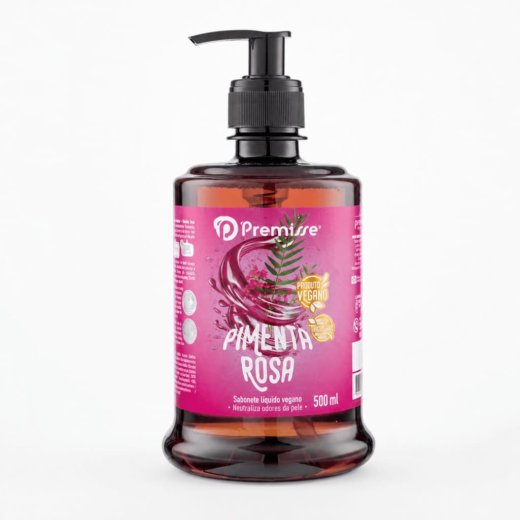Sabonete Líquido Vegano 500ml Premisse Pimenta Rosa