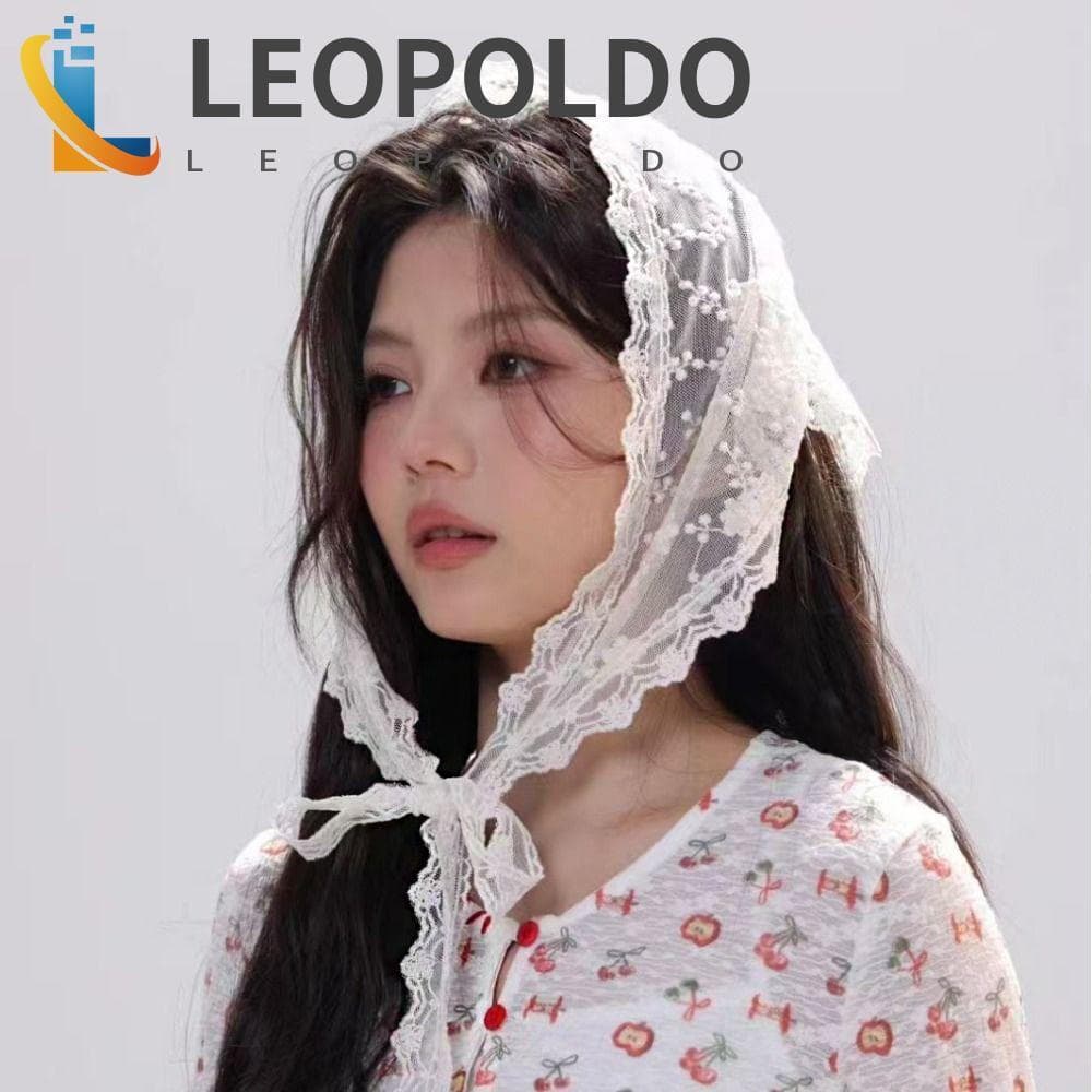Cachecol Triangular De Renda LEOPOLDO , Faixa De Cabeça Bordada Com Estampa Floral , Cortina De Saia Fina Estilo Étnico