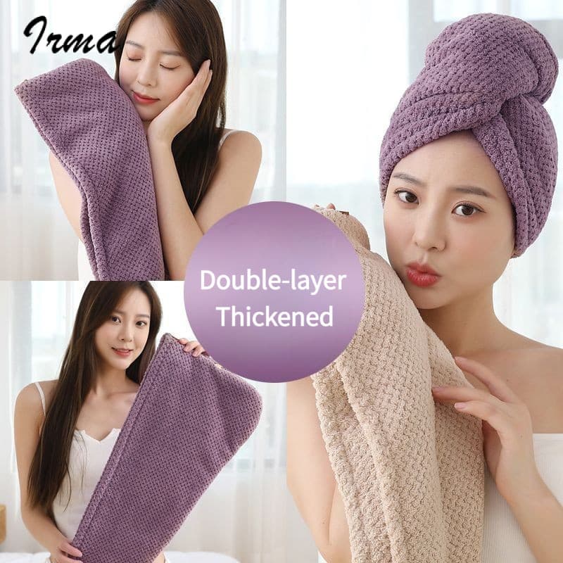 Touca Japonesa para Secagem de Cabelo Feminina, Toalha de Cabelo Super Absorvente de Secagem Rápida, Toalha para Limpar