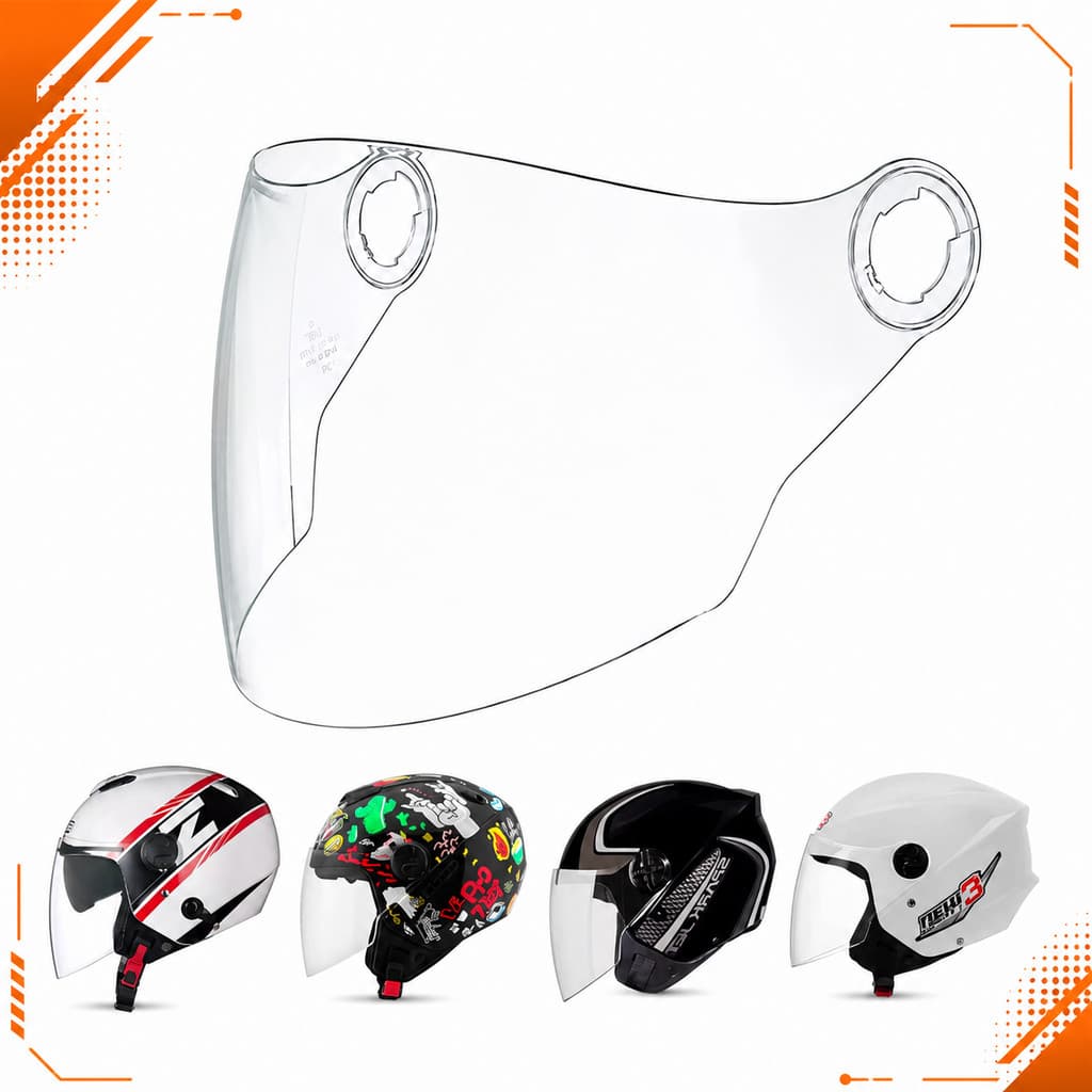Viseira Capacete New Liberty 3 Pro Tork Cristal Fumê 2,0mm Compatível Proteção Termoformada Fácil Instalação